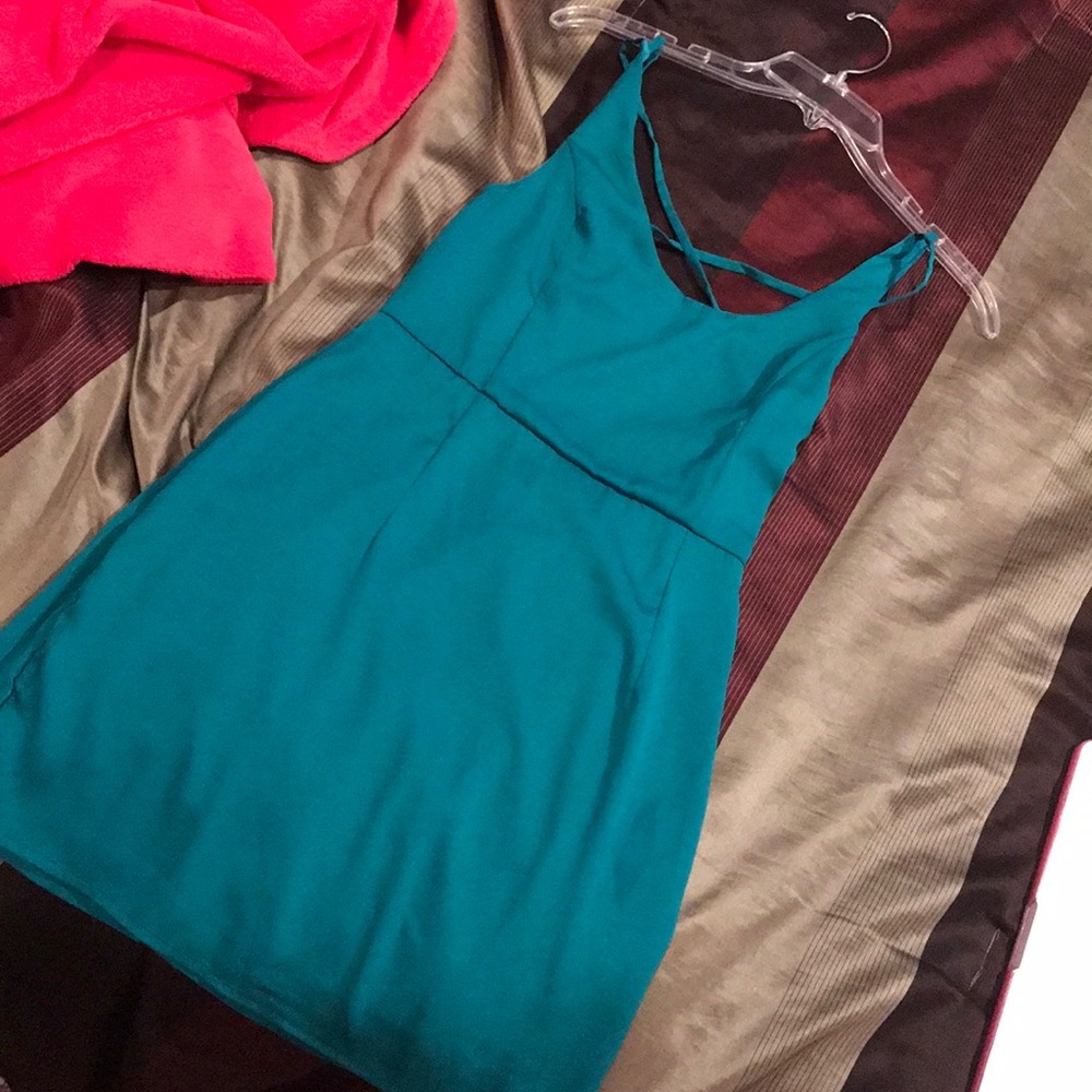 Tobi teal dress body con